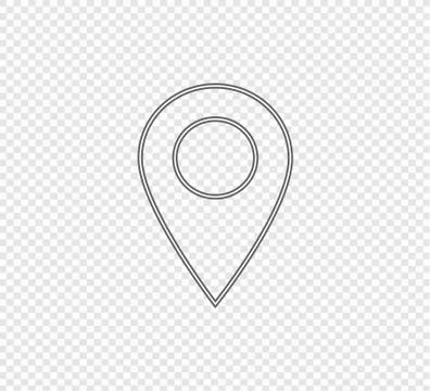 Map pointer icon. Vector illustration on an isolated background Stock Illustration