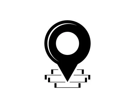 Map Pointer Icon Vector Logo Template Illustration Design Stock Illustration