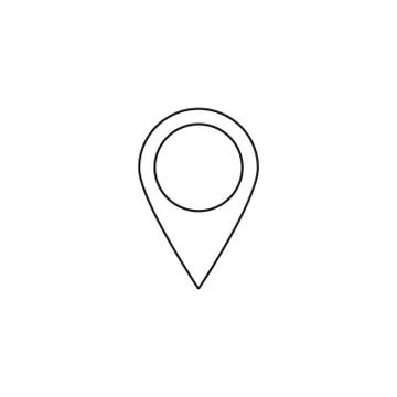 Map pointer icon vector, solid illustration,linear pictogram iso Illustrazione stock