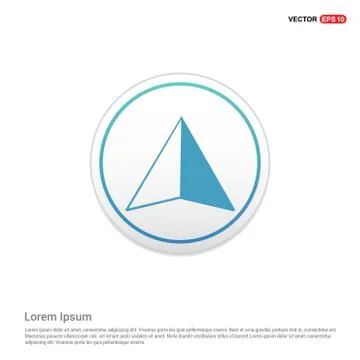 Map pointer icon - white circle button 库存插图