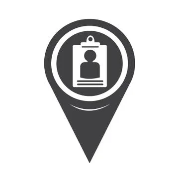 Map Pointer Identity Card Icon Stock Illustration