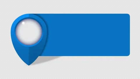 Map Pointer Information Banner - Map Marker - Blue Pin Map Animation Video stock 186104718