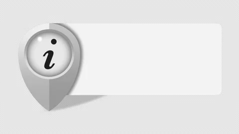 Map Pointer Information Banner - Map Marker - White Pin Map Animation Stock Footage 186109376