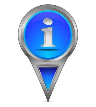 Map pointer with information symbol 스톡 일러스트