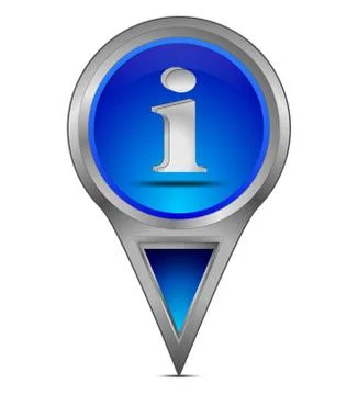 Map pointer with information symbol Stock Illustration
