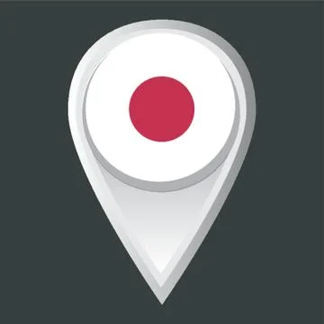 Map Pointer With Japan Flag Illustrazione stock