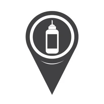 Map Pointer Ketchup Icon 스톡 일러스트
