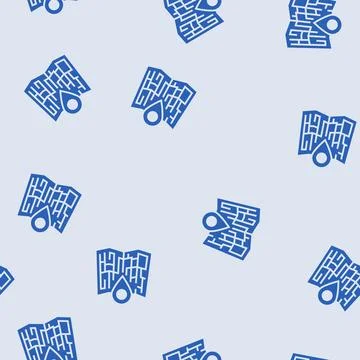 Map pointer location glyph seamless pattern Stock Illustration