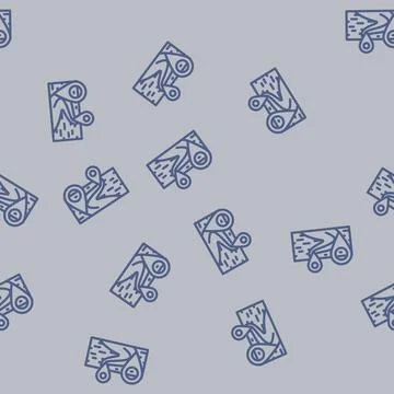 Map pointer location line vector seamless pattern Stock Illustration