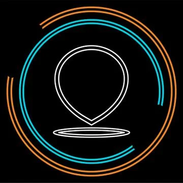 Map pointer, map pin, map icon - arrow Stock Illustration