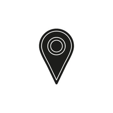 Map pointer, map pin, map icon - arrow pin, compass location Illustrazione stock