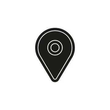 Map pointer, map pin, map icon - arrow pin, compass location Stock Illustration