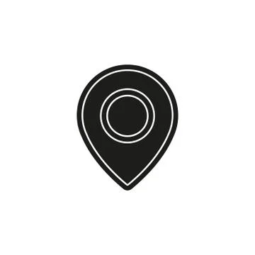 Map pointer, map pin, map icon - arrow pin, compass location. Stock Illustration