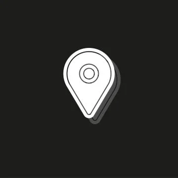 Map pointer, map pin, map icon - arrow pin, compass location 스톡 일러스트