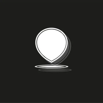 Map pointer, map pin, map icon - arrow pin, compass location Stock Illustration