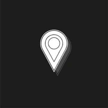 Map pointer, map pin, map gps icon - arrow pin, compass location 스톡 일러스트