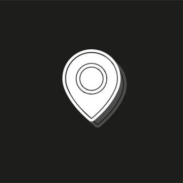 Map pointer, map pin, map icon - arrow pin, compass location. 스톡 일러스트