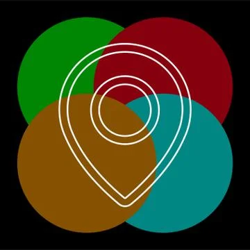 Map pointer, map pin, map icon Stock Illustration