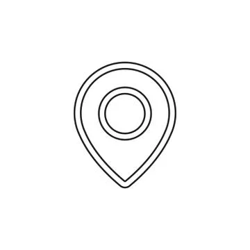 Map pointer, map pin, map icon Illustrazione stock