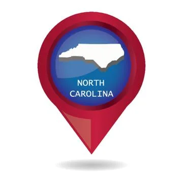 Map pointer with new carolina state イラスト素材
