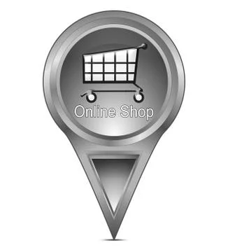 Map pointer with online Shop イラスト素材
