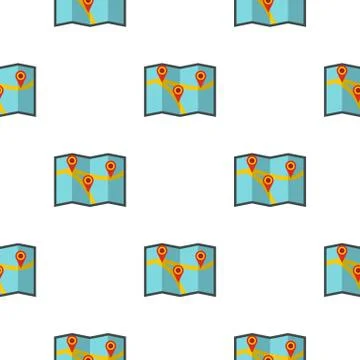 Map with pointer pattern flat Stockillustratie