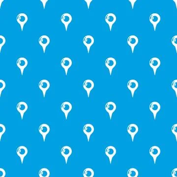Map pointer pattern vector seamless blue Illustrazione stock