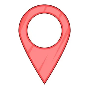 Map pointer pin icon, cartoon style Stock Illustration