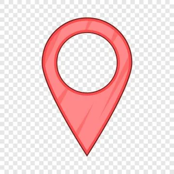 Map pointer pin icon, cartoon style Stock Illustration