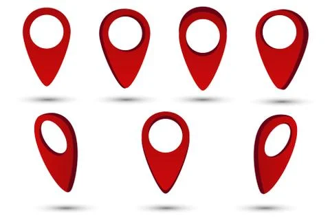 Map pointer pin isolated Stock Illustration