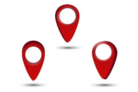 Map pointer pin isolated Stock Illustration