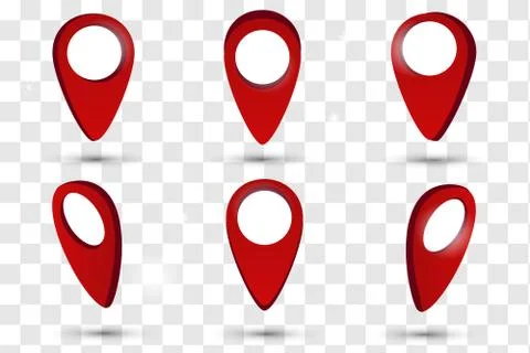 Map pointer pin isolated Stock Illustration