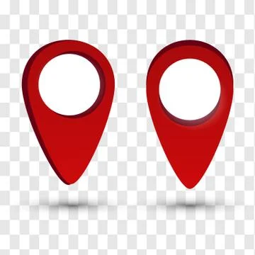 Map pointer pin isolated Stock Illustration