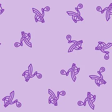 Map pointer place line vector seamless pattern Stock Illustration