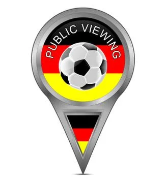 Map pointer with Public Viewing - 3D illustration 库存插图