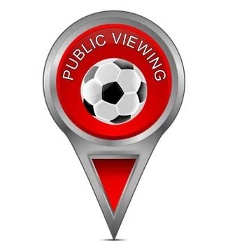 Map pointer with Public Viewing - illustration Stock Illustration