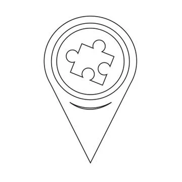 Map Pointer puzzle icon Stockillustratie