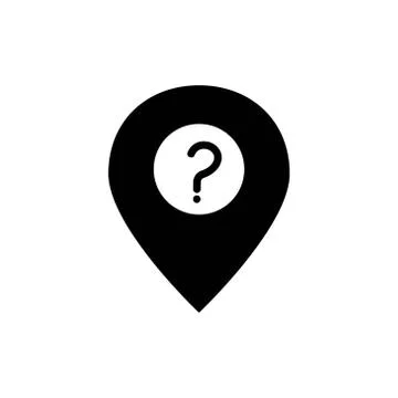 Map pointer question mark vector design template illustration Stock Illustration