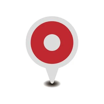 Map pointer with red circle icon. Map markers. Map markers. Vector illustration. Stock Illustration