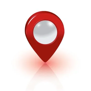 Map pointer red Stock Illustration
