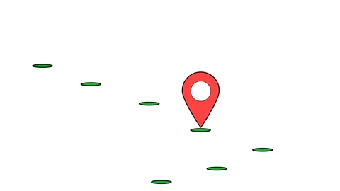 Map pointer with red pointer icon, location marker icon or map pin. Stock Footage 321516080