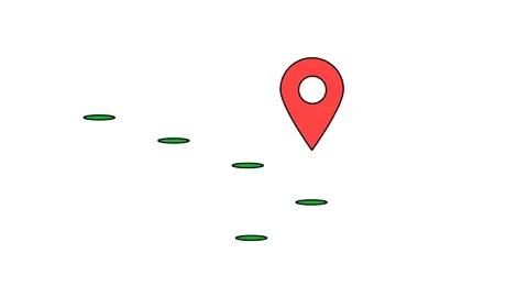 Map pointer with red pointer icon, location marker icon or map pin. Stock Footage 321516083