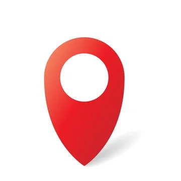 Map Pointer With Shadow in Vector Format Stock Illustration