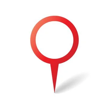 Map Pointer With Shadow in Vector Format Stock Illustration