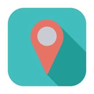 Map pointer single icon. Stockillustratie