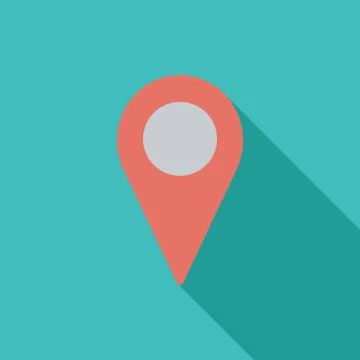 Map pointer single icon Stock Illustration