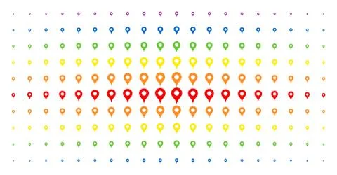 Map Pointer Spectrum Halftone Pattern イラスト素材