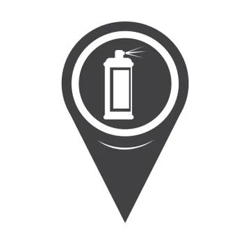 Map Pointer Spray Icon Stock Illustration