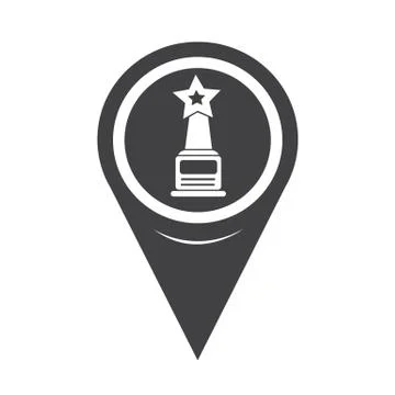 Map Pointer star award icon Stock Illustration