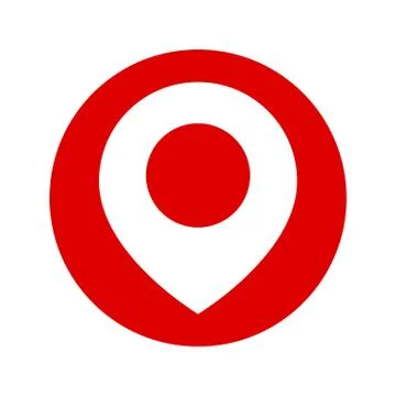 Map Pointer symbol. Flat Icon or Logo for Web Design, UI, Mobile App, Infogra Stock Illustration